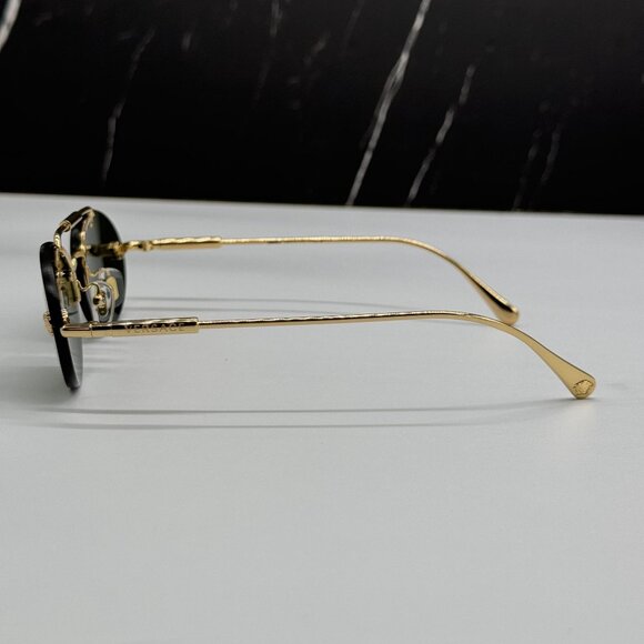 NEW VERSACE VE2295 1002/71 SUNGLASSES GOLD/GREEN WOMEN VERSACE VE2295 100271